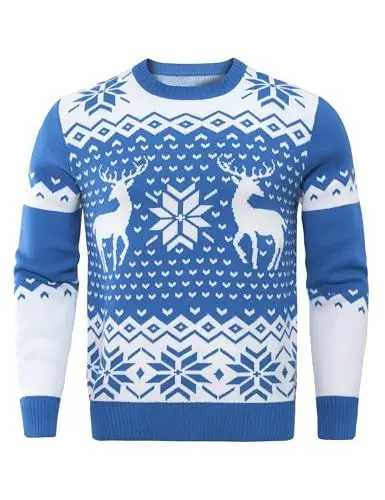 Produktbild: Demigimi Weihnachtspullover Herren Strickpullover Christmas Sweater Weihnachtspulli Weihnachten Pullover Hoodie Sweatshirt