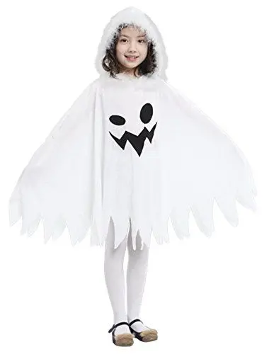 Produktbild: DEMU Kinderkostüm lustige Geist Umhang Gespenst Weiß Cosplay Kostüm Halloween Karneval (Medium)