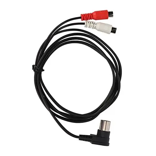 Produktbild: DIN 5-Pin-Stecker auf 2 -Buchsenkabel, PVC 2 -Verbindungskabel 90-Grad-Kupferkern aus Reinem Kupfer für AV-Geräte