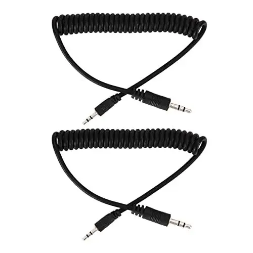 Produktbild: C1 3,5-mm-auf-Stecker-Blitzsynchronisationskabel, Flexibles Blitzsynchronisationskabel mit Freier Spirale für die 70D-Kamera