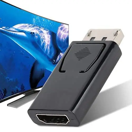 Produktbild: Denash Display-Port -Adapter, Stecker auf -Buchse Adapter Konverter für PC, Laptop, HDTV, Schwarze Display-Port-Schnittstelle mit Eingebetteter Taktarchitektur