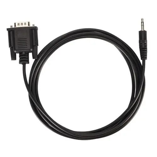 Produktbild: Denash Serielles RS232-Kabel, Langlebiges, Effizientes PVC-DB9-Stecker-auf-DC3,5-mm-Steckerkabel, Stabile Datenübertragung, Plug-and-Play für