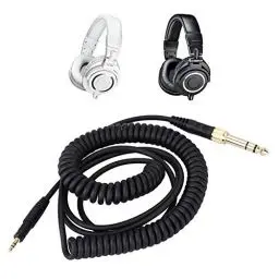 Produktbild: Audio Technica Ath M50X Ersatzkabel, Ath-M50X Kabel, Stereo-Klinkenkabel, 160 cm Kopfhörer-Verlängerungskabel, Leitungsdraht, Audiokabel für Ath M50X M40X M70X