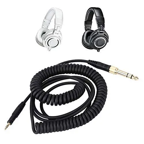 Produktbild: Audio Technica Ath M50X Ersatzkabel, Ath-M50X Kabel, Stereo-Klinkenkabel, 160 cm Kopfhörer-Verlängerungskabel, Leitungsdraht, Audiokabel für Ath M50X M40X M70X