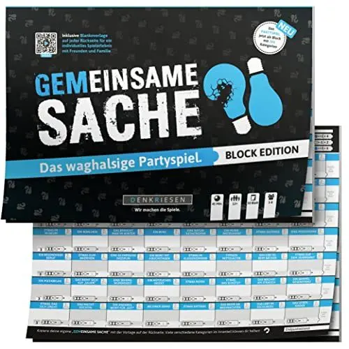 Produktbild: DENKRIESEN - PARTYFIEBER - GEMEINSAME Sache Block Edition | Spielblock | Partyspiel | Familienspiel | Geschenkidee | Waghalsiges, kreatives Spiel für gemeinsame Erlebnisse | Perfekt für Jede Feier