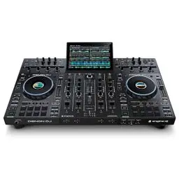 Produktbild: Denon DJ PRIME 4+ Standalone DJ-Controller mit Stem-Trennung auf 4 Decks, WLAN-Streaming, Drop Sampler Mixer, 10.1