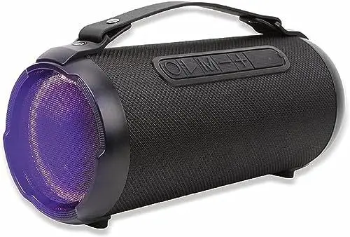 Produktbild: Denver BTG-408 Tragbarer Bluetooth-Lautsprecher, USB, Micro-USB, AUX, Lautstärke: 9,5 W, Akku: 1500 mAh, Lichter Schwarz