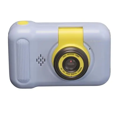 Produktbild: Denver KCA-1351BU Blau Kinderkamera – 40 MP, Flip-Objektiv für Selfies, Eingebaute Spiele, 2.4-Zoll IPS Display, Robustes Design für Kinder, Blau