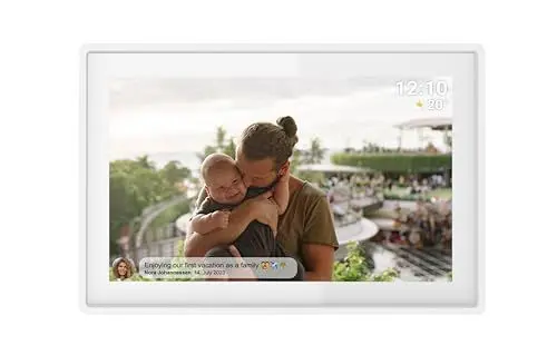 Produktbild: Denver PFF-1021WMK2 Digitaler Wi-Fi Bilderrahmen – 10,1 Zoll IPS Touchscreen, Integrierte FRAMEO Software, Einfache Smartphone-Anbindung, Automatische Abschaltfunktion, Weiß