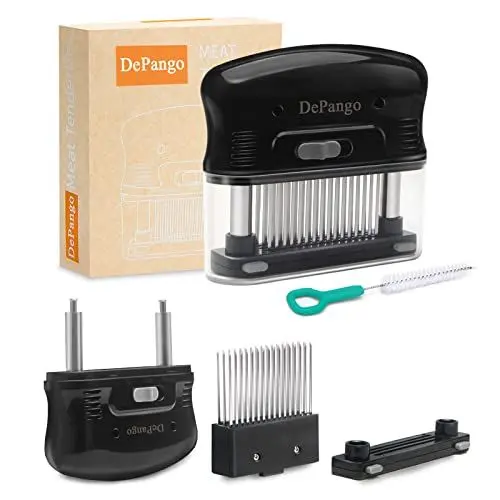 Produktbild: DePango Fleischzartmacher, Steaker Fleischzartmacher Edelstahl mit robustem Edelstahl 48 Klingen für Fleisch, Steak, Hähnchen, Schweinefleisch, Rinderbrust, abnehmbar zum Reinigen, Medium