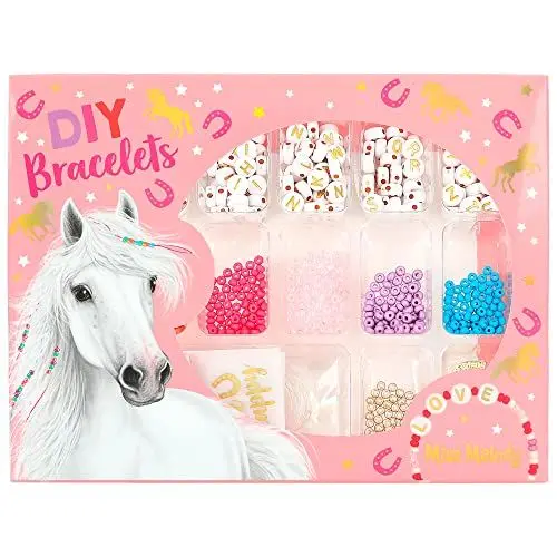 Produktbild: Depesche 12056 Miss Melody - Bastel Set zur Herstellung von DIY Armbändern, inkl. elastischem Band, vielen Perlen, Anhängern und Anleitung