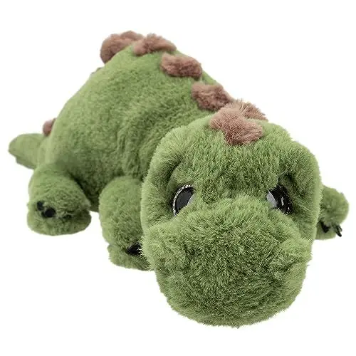 Produktbild: Depesche 12653 Dino World - Kuscheltier Dinosaurier mit grünem Fell und Glitzeraugen, ca. 50 cm großer Plüschdino, grün, Apfelgrün