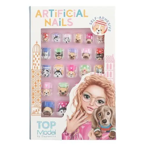 Produktbild: Depesche 12654 TOPModel City Girls - Selbstklebende Kunstnägel in vielen Designs und Mustern, 24 künstliche Fingernägel in unterschiedlichen Größen