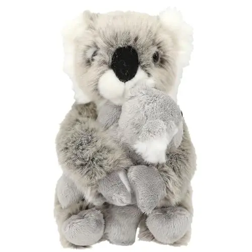 Produktbild: Depesche 12799 TOPModel Wild - Plüschtier Koala Mama und Baby, mit weichem Fell in Grau und Klettverschluss an den Händen des großen Kuscheltiers