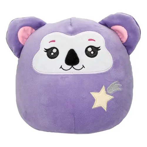 Produktbild: Depesche 13041 Ylvi Swoppies - Kuscheltier Koala in Lila, mit Leuchteffekt, Sternenschnuppe und runden Ohren, ca. 20 cm großes Plüschtier