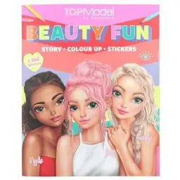 Produktbild: Depesche 13137 TOPModel Beauty Fun - Malbuch mit 36 Seiten zum Gestalten von Model-Motiven, inkl. 3 Doppelseiten Aufkleber