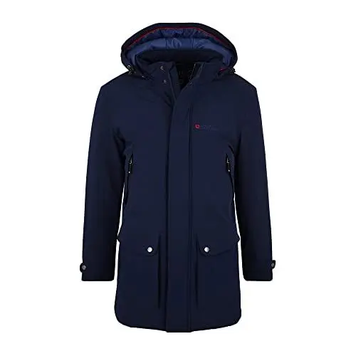 Produktbild: Deproc Active Herren Herren Parka mit Kapuze Wasserdicht Wetterfest Windbreaker Übergangsjacke Diamond Peak Men Regenjacke, Navy, XXL EU