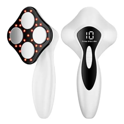 Produktbild: Depsoul Anti Cellulite Massagegerät Elektrisch, Kabelloses-Cellulite Massager für Taille, Bauch, Gesäß, Arme, Beine und Rückenmassage (Weiß), Geschenke für Männer Weihnachten