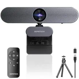 Produktbild: DEPSTECH DW50 4K Webcam, Ultra HD Webcam PC mit Sony-Sensor, Doppelmikrofone mit Geräuschunterdrückung, Fernbedienung, Autofokus, Sichtschutz, Streaming Kamera für Laptop/Videoanrufe/Teams/Skype/Zoom
