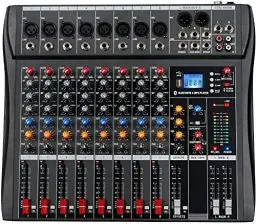 Produktbild: Depusheng DA8 Professionelle 8 Kanal Stereo Sound Mischkonsole Bluetooth USB Aufnahme Computerwiedergabe Phantomspeisung USB Digital Audio Mixer Verstärker