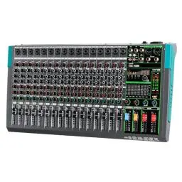 Produktbild: Depusheng PA16 Professional Audio Mixer Soundboard Konsole Schreibtischsystem Schnittstelle 16 Kanal Digital USB Bluetooth MP3 Computereingang 48V Phantomspeisung Eingebauter 256 Reverb Effekt