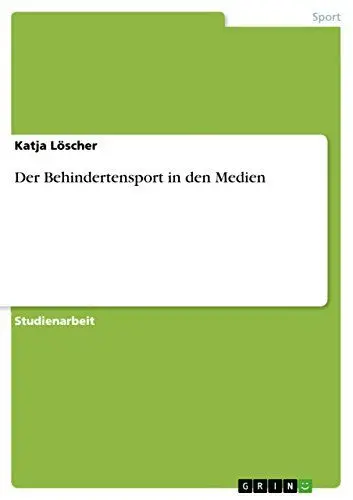 Produktbild: Der Behindertensport in den Medien