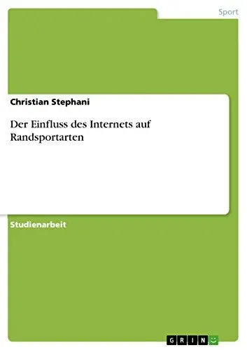 Produktbild: Der Einfluss des Internets auf Randsportarten