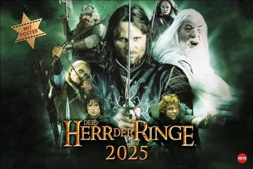 Produktbild: Der Herr der Ringe Broschur XL Kalender 2025: Wandkalender mit fesselnden Filmszenen aus der erfolgreichsten Filmtrilogie. Broschürenkalender 2025 mit ... (Kino-Entertainment Kalender Heye)