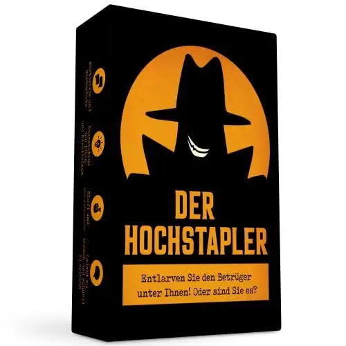 Produktbild: Der Hochstapler - Können Sie ihn entlarven? Bluff, Kreativität, Wortspiele und Verdächtigungen! Gesellschaftsspiel für die ganze Familie, Spiele für Erwachsene, Brettspiel, Kartenspiel, Familienspiel