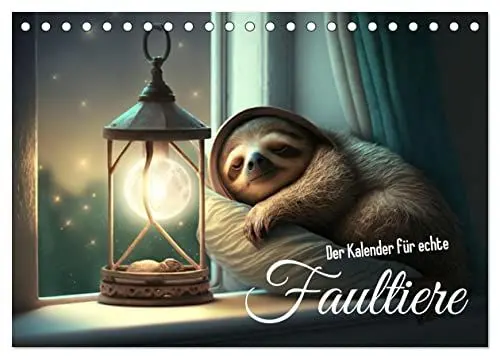 Produktbild: Der Kalender für echte Faultiere (Tischkalender 2024 DIN A5 quer), CALVENDO Monatskalender (CALVENDO Tiere)