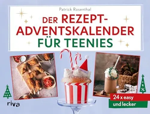 Produktbild: Der Rezept-Adventskalender für Teenies: 24 x easy und lecker | Mit Seiten zum Auftrennen. Geschenk für Jugendliche in der Weihnachtszeit (Kochbücher für Teenies, Band 5)