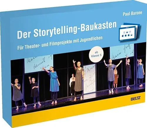 Produktbild: Der Storytelling-Baukasten: Für Theater- und Filmprojekte mit Jugendlichen. Ab Klasse 5. 43 Karten, 90-seitiges Booklet