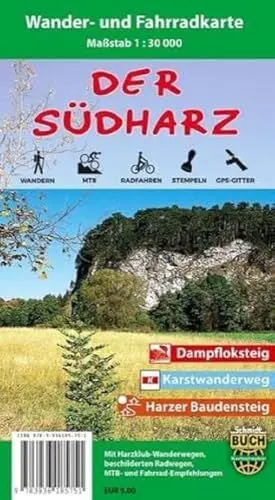 Produktbild: Der Südharz: Wander- und Fahrradkarte