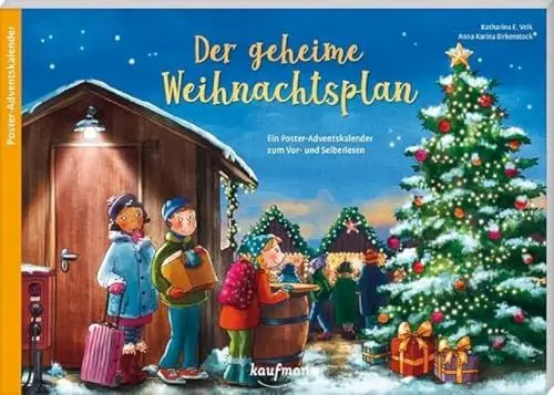 Produktbild: Der geheime Weihnachtsplan: Ein Poster-Adventskalender zum Vorlesen und Ausschneiden (Adventskalender mit Geschichten für Kinder: Ein Buch zum Vorlesen und Basteln)