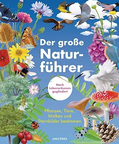 Produktbild: Der große Naturführer. Pflanzen, Tiere, Wolken und Sternbilder bestimmen. Nach Lebensräumen gegliedert: Berge, Küste, Wald, Wiese, Seen & Flüsse