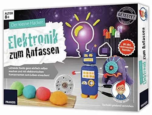 Produktbild: Der kleine Hacker: Elektronik zum Anfassen: Leitende Knete ganz einfach selber machen und mit elektronischen Komponenten zum Leben erwecken!