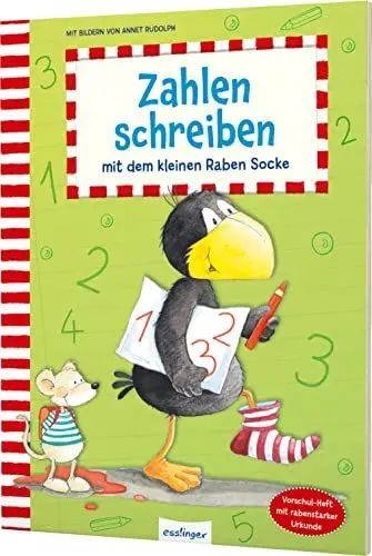 Produktbild: Der kleine Rabe Socke: Zahlen schreiben mit dem kleinen Raben Socke: Zahlen von 1-10, mit Schwungübungen