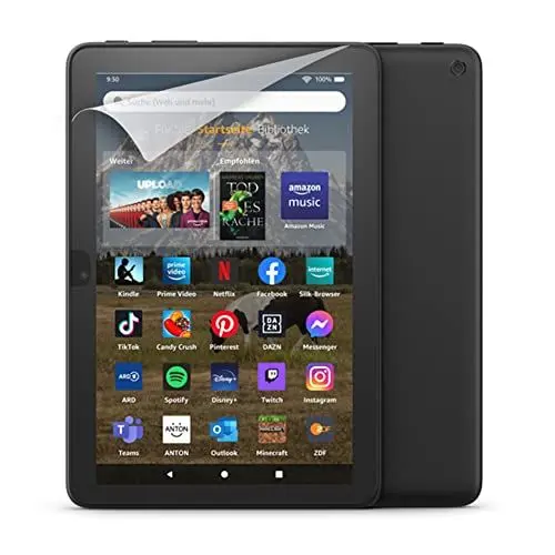Produktbild: Klare Bildschirmschutzfolie (2er-Pack) für Amazon Fire HD 8 Tablet (2022 und 2024)