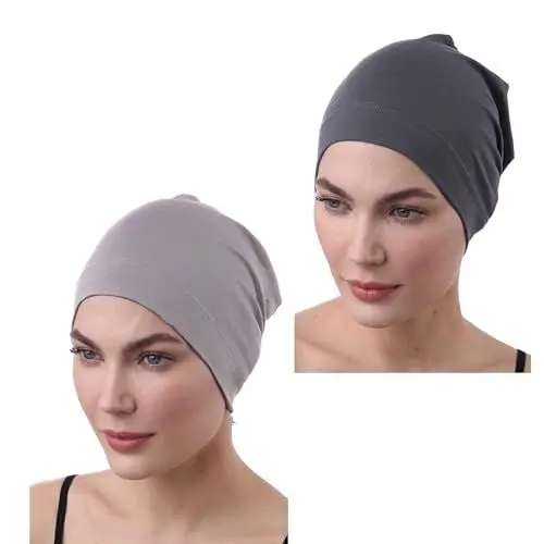 Produktbild: Deresina Headwear Schlafmütze, Chemo Kopfbedeckung (Grey-Charcoal)