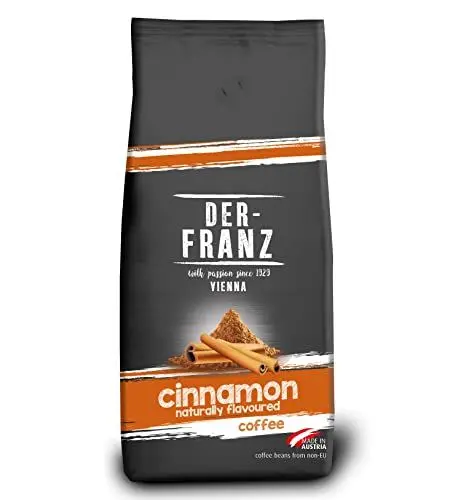 Produktbild: Der-Franz Kaffee, aromatisiert mit Zimt, Intensität3/5, Arabica und Robusta Kaffeebohnen, 1000g