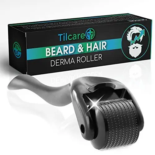 Produktbild: Derma Roller für Bart- und Haarwuchs von Tilcare - Steriler Titanium Derma Roller 0.25mm für Männer - Mikronadel-Werkzeug für inaktive Kopfhaut und Gesichtsfollikel, das für dichteres Haar sorgt