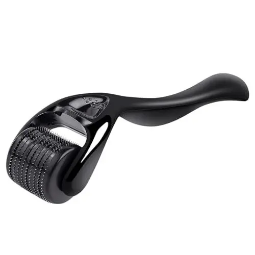 Produktbild: DermaRoller 0,5mm, Bartroller Bartwuchs, Needling Roller für Gesicht Hautpflege, DermaRoller Haare, Narbenroller, Microneedling Roller mit 540 Titanium zur Anti-Falten, Anti-Aging