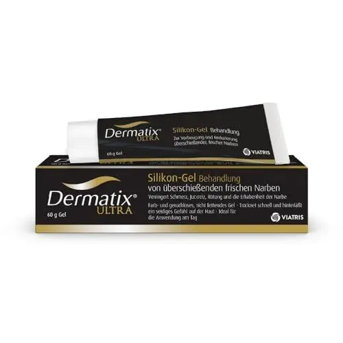 Produktbild: Dermatix Ultra Narbengel, Narbensalbe nach OP, Gegen Schwellung, Juckreiz, Schmerzen und Rötung, Narbencreme für Kinder und Erwachsene, Narbenpflege 60g