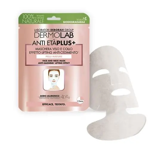 Produktbild: Dermolab Anti-Aging Plus+ Maske für Gesicht und Hals, Lifting-Effekt, Anti-Cedimentoml.42 für natürliche Haut, Hyaluronsäure