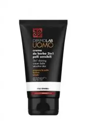 Produktbild: Dermolab Herren 3-in-1 Rasiercreme für empfindliche Haut, feuchtigkeitsspendende und beruhigende Wirkung, erleichtert das Gleiten des Rasierers, dermatologisch getestet, 150 ml