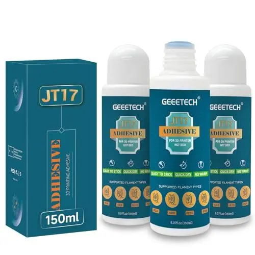 Produktbild: DERUC 3D Drucker Klebestift, JT17 150ML 3er-Pack, 3d Drucker Kleber, Perfekte 3D Drucker Haftung der First Layer, Wasserlösliche Formel, Kleber für 3D Druck Kompatibel mit PLA, ABS, PETG Filament