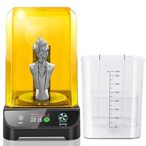 Produktbild: DERUC GCW02 Waschen und Aushärten Maschine, 2 in 1 UV Wasch und Cure Box, mit Touch-Bedienung, rotierender Härteplatte und Wascheimer für LCD/DLP/SLA 3D Harz Drucker