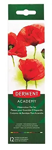 Produktbild: Derwent Aquarell-Malkasten, 12 Farben