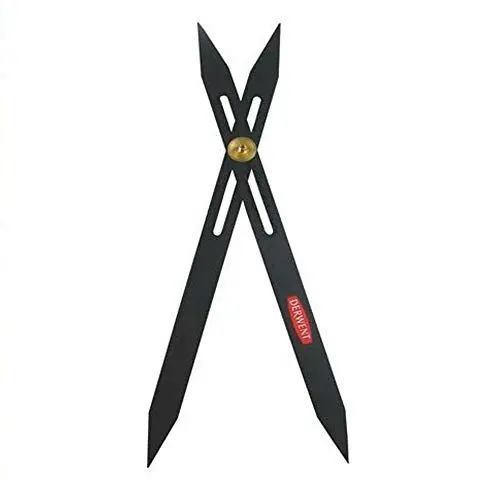 Produktbild: Derwent Proportionalzirkel, 11 Skalierungslöcher, Zeichnen & Messen, für Kunstskalierung, Schwarz, Professionelle Qualität, 2300580