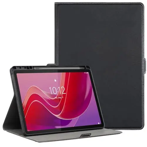 Produktbild: Derwere Für Lenovo Tab M11 Hülle mit Stifthalter,Ultraschlankes Magnetisch Tablet Hülle Für Lenovo Tab M11 11 Zoll,Schwarz